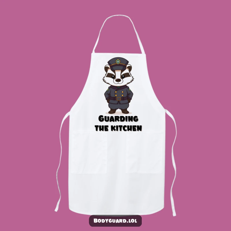 Funny Badger Guard Apron: Chef Duty Style, Perfect Kitchen Funny Gift!