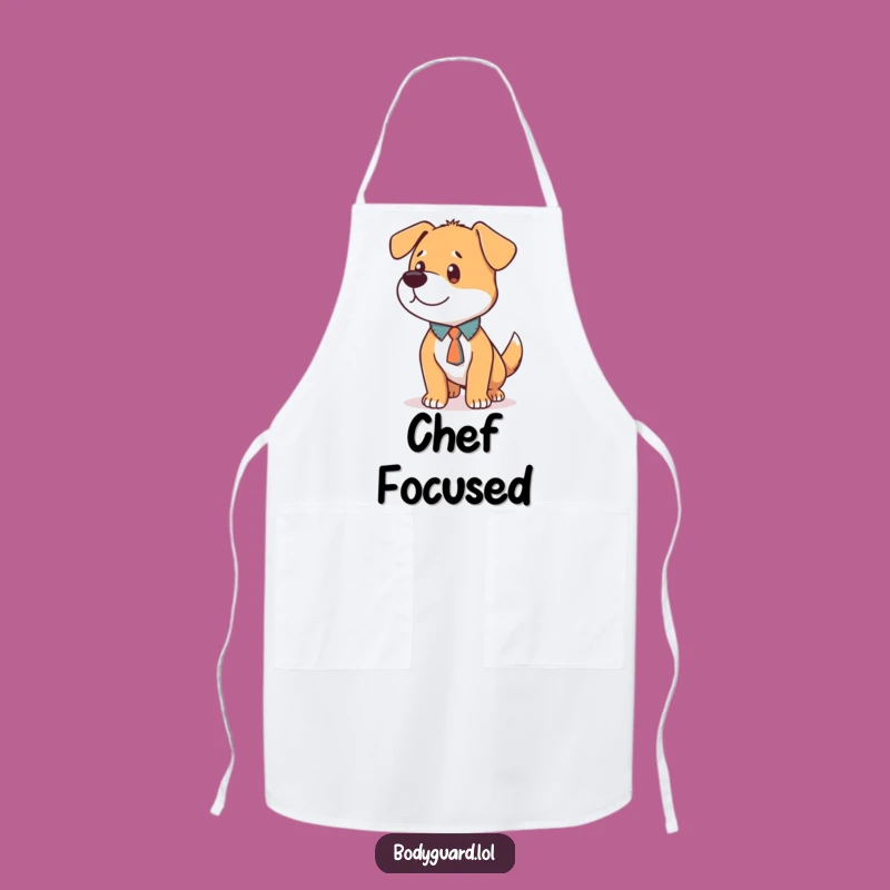 Funny Dog Tie Apron: Hilarious Kitchen Protector for Loyal Cooks