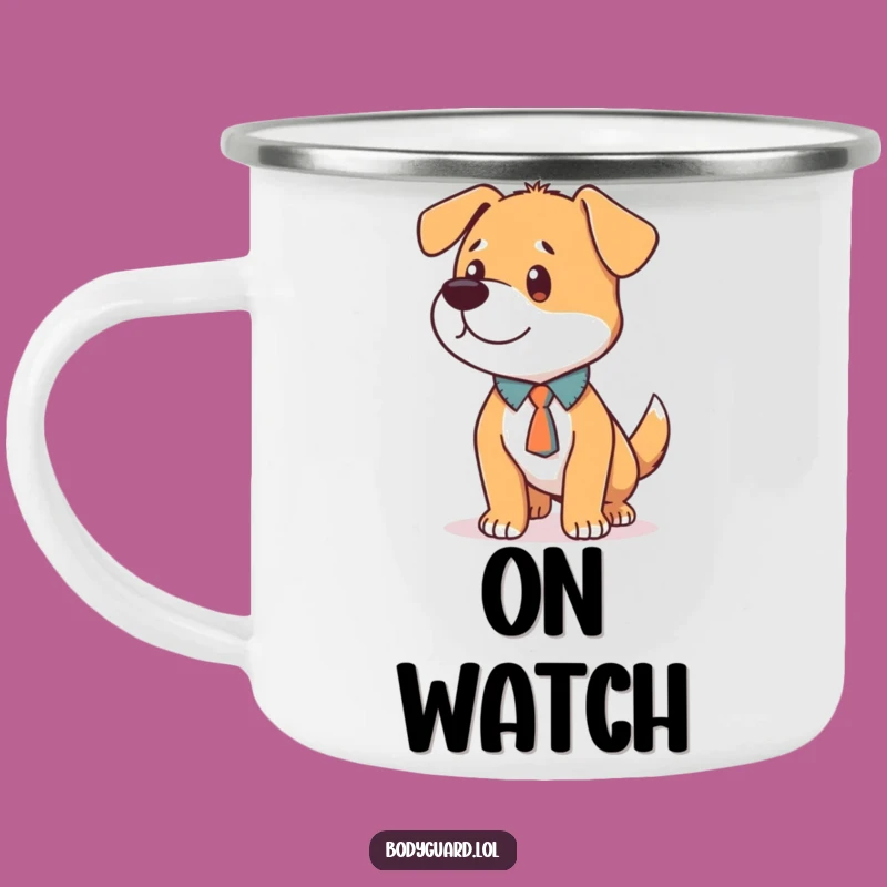 Funny Dog Tie Camping Mug: Durable and Hilarious for Alert Adventures