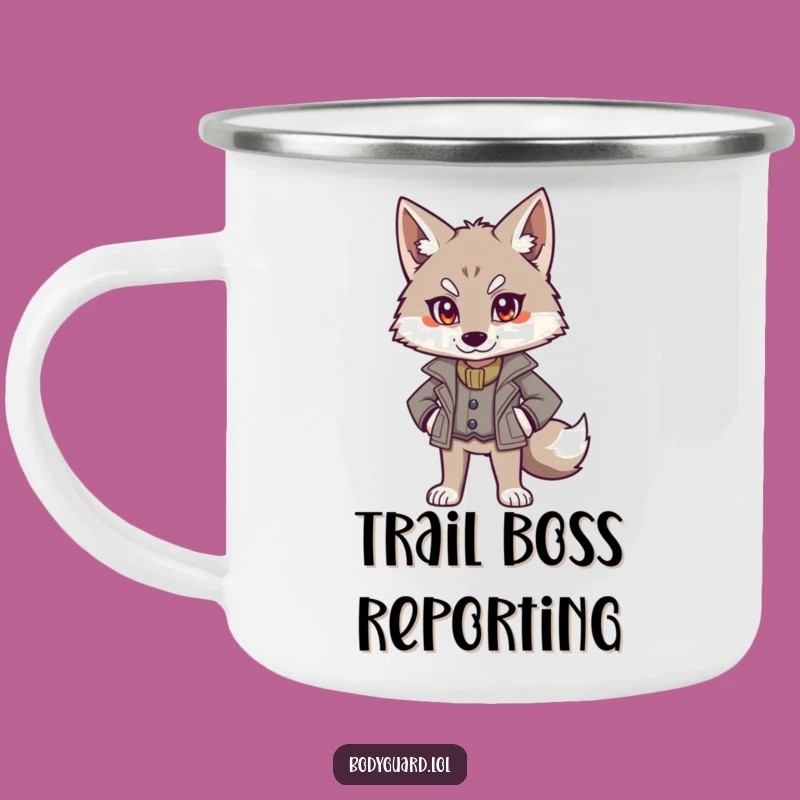 Funny Wolf Jacket Camping Mug: Authoritative Sips In The Wild