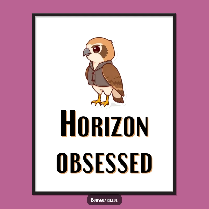 Funny Hawk Vest Digital Art: Vigilant Vision, Sharp Decor