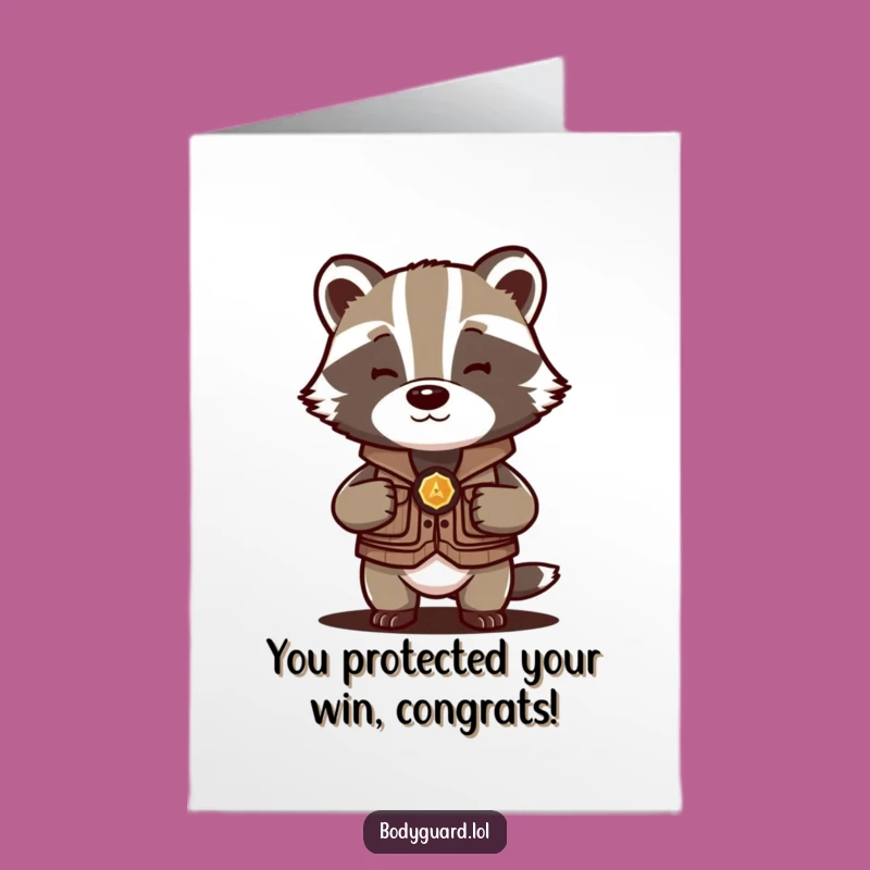Free Printable Badger Vest Congrats Card: Hilarious Downloadable Gift for Valued Success