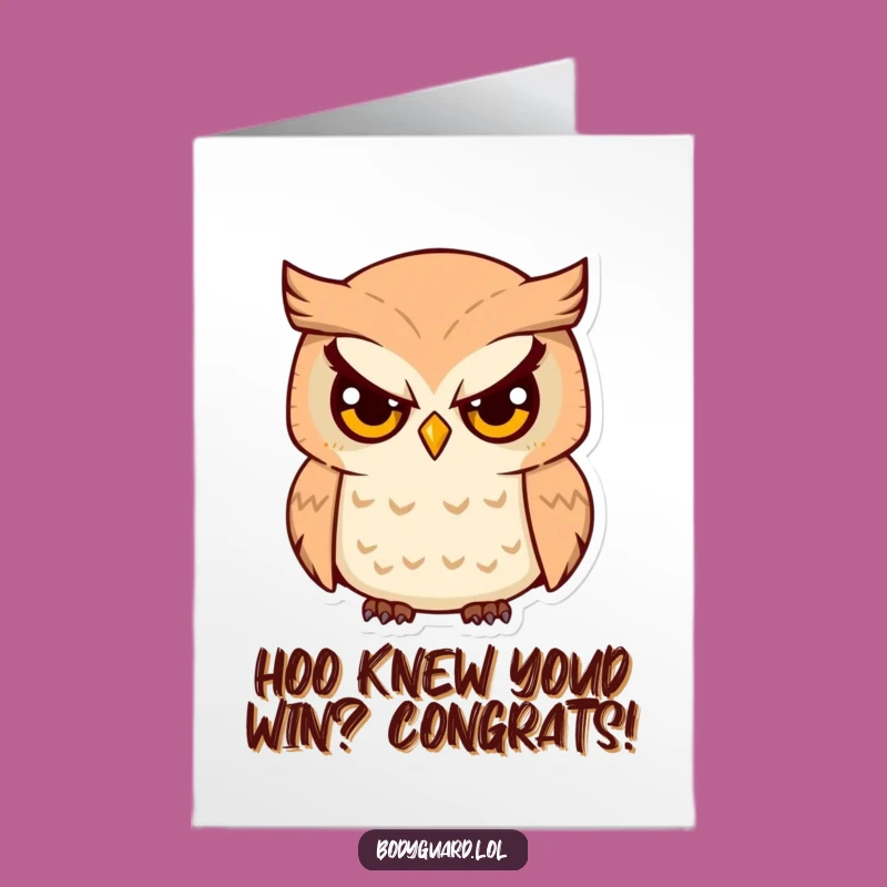 Free Printable Owl Congrats Card: Wise & Funny Downloadable Gift for Success