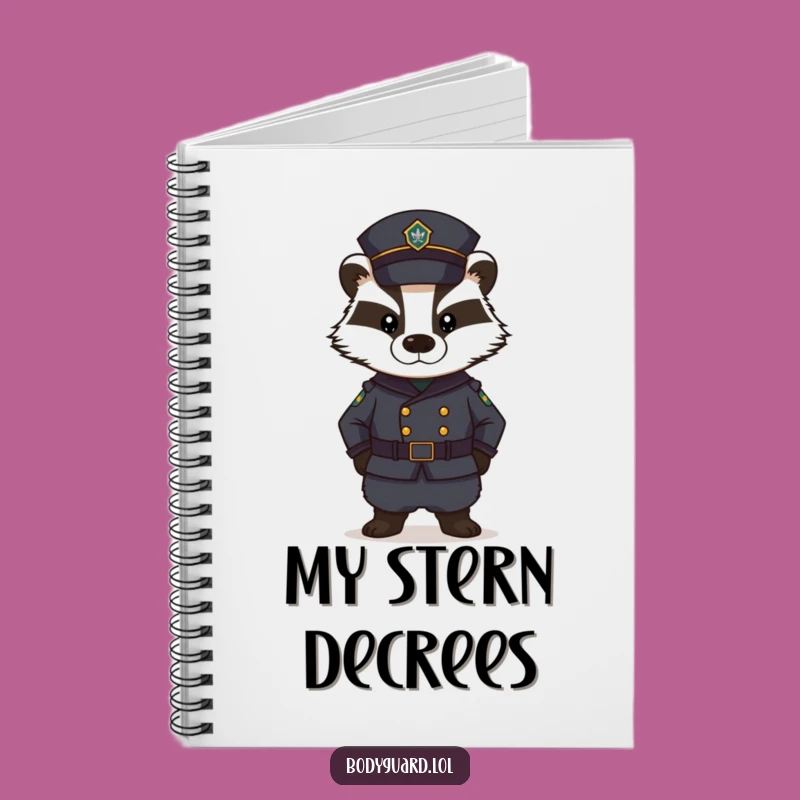 Funny Badger Guard Notebook: Duty Journal, Perfect Humorous Gift!