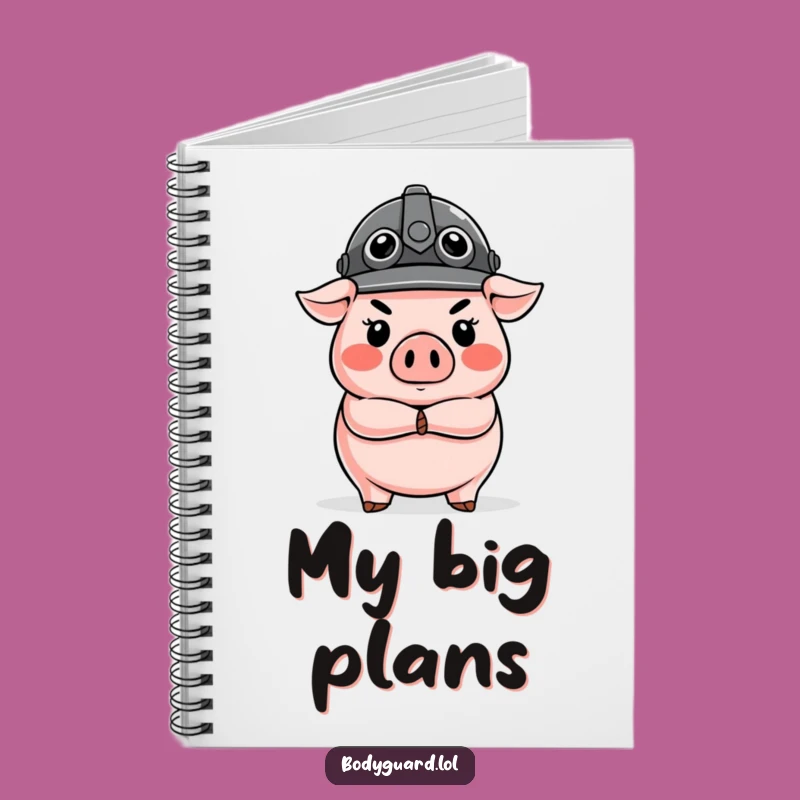Funny Pig Guard Notebook: Hilarious Stern Officer for Jotting Down Ideas