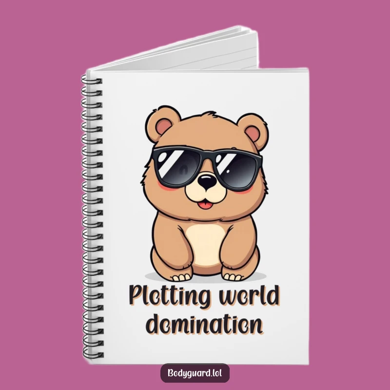 Funny Bear Sunglasses Notebook: Jot Down Ideas With Alert, Cool Notes