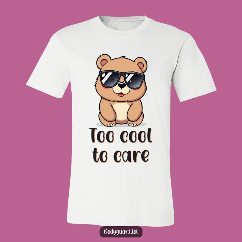 Funny Bear In Sunglasses T-Shirt: Ultimate Cool, Alert Protection Gift