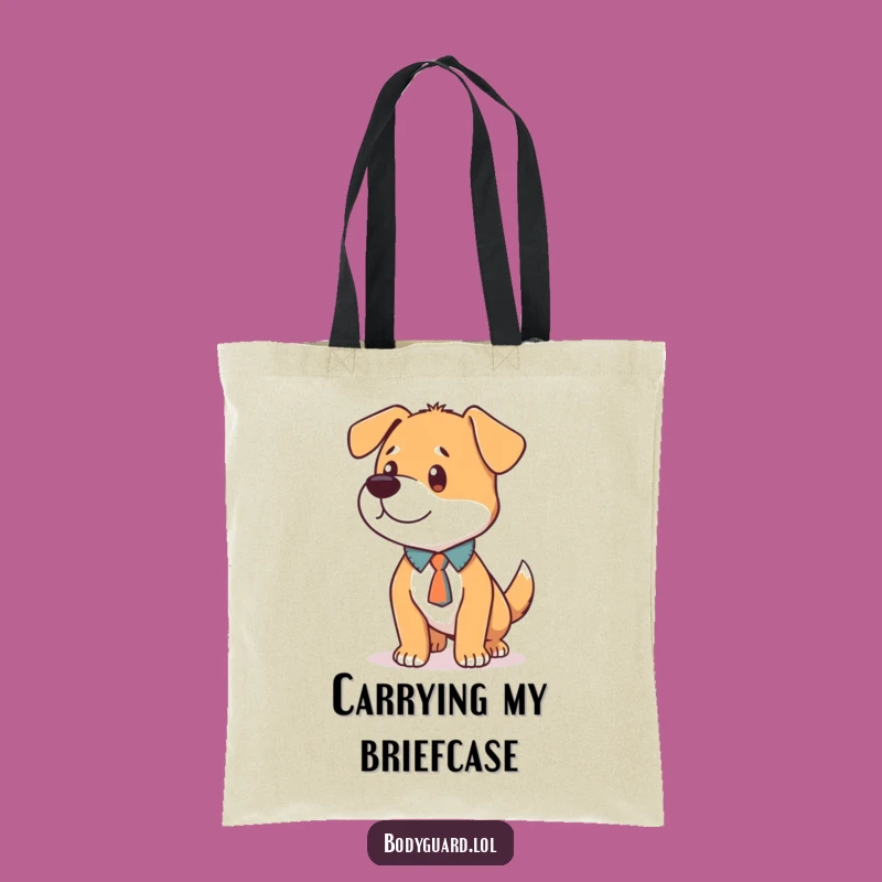 Funny Dog Tie Tote Bag: Carry Your Essentials with Hilarious Loyalty