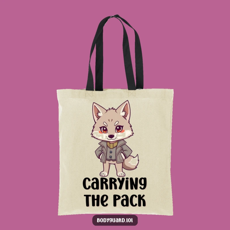Funny Wolf Jacket Tote: Carry Your World With Authority